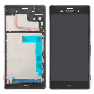 Sony Xperia Z3 (L55T-L55U-D6603-D6643) Ekran Dokunmatik (Kasalı) Çıtalı Çıkma Revize Siyah